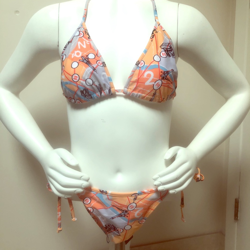 Chanel bikini - map of Paris - new with tags